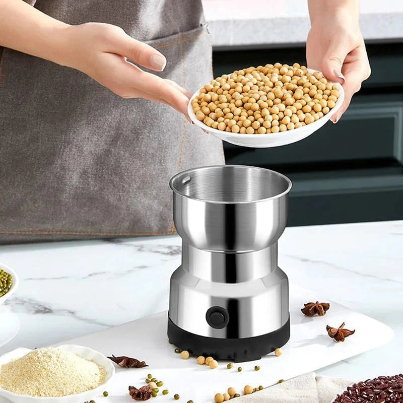 Mini Molinillo Eléctrico De Granos En Acero Inoxidable - Café, Granos y Especias