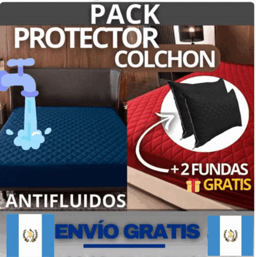 PROTECTOR DE COLCHÓN ALTI FLUIDOS + 2 FUNDAS DE ALMOHADA GRATIS 🎁