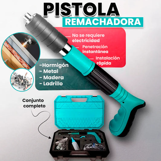 REMACHADORA NEUMÁTICA PRO® + KIT DE REGALO: LENTES, GUANTES Y REMACHAS GRATIS 🎁
